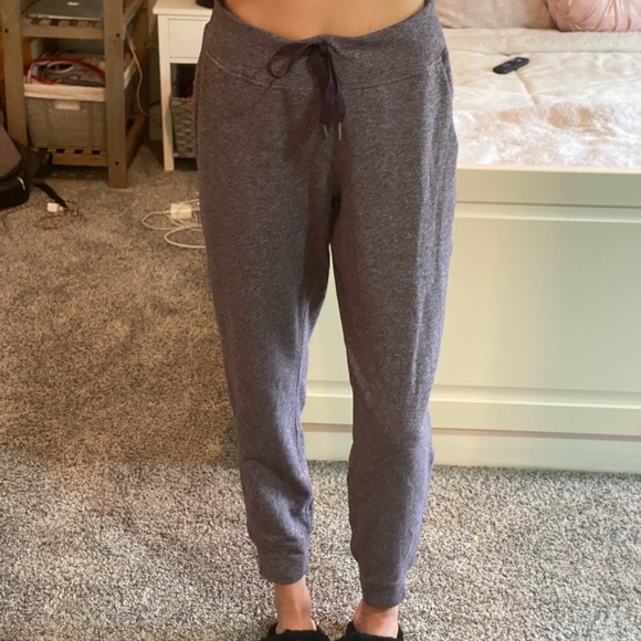 Maroon/gray Lululemon Joggers - good as new - Picture 3 of 14
